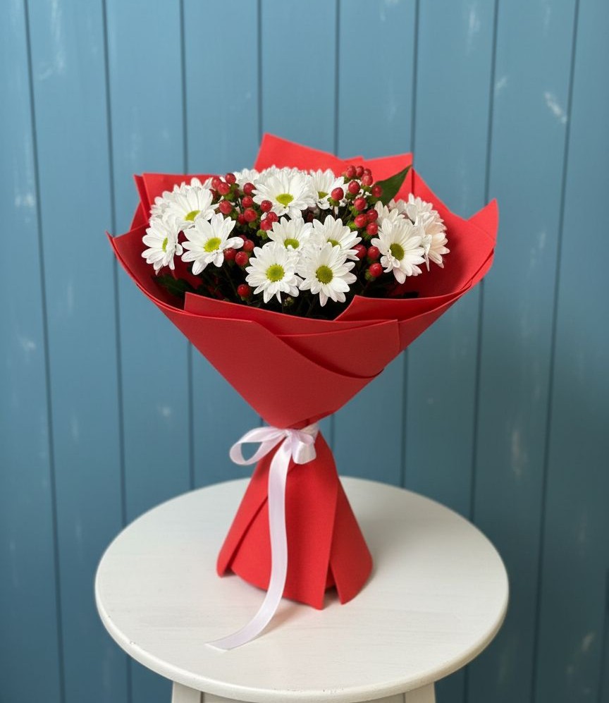 Букет цветов из: Хризантемы в Уральском