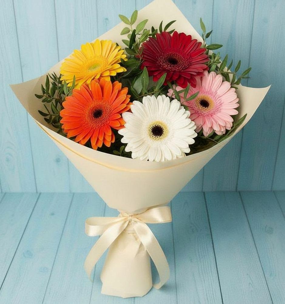 Букет цветов из: Герберы в Уральском