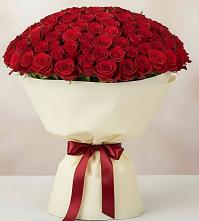 Букет 101 Красная роза Милано в Уральском