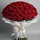 Букет 101 Красная роза Блэк Мэджик в Уральском