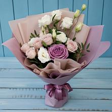 Букет цветов из:  Розы и Лизиантусы #REPLACE_PRED# Уральском
