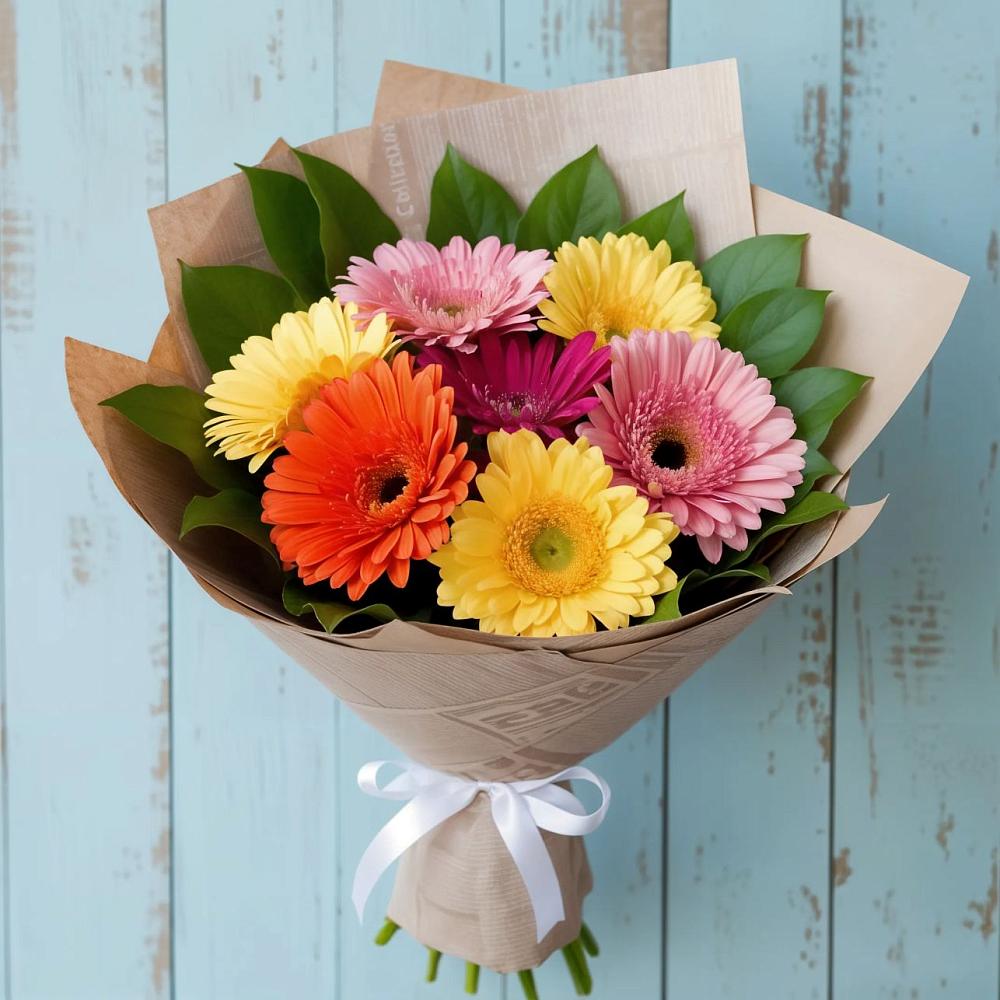Букет цветов из: Герберы в Уральском
