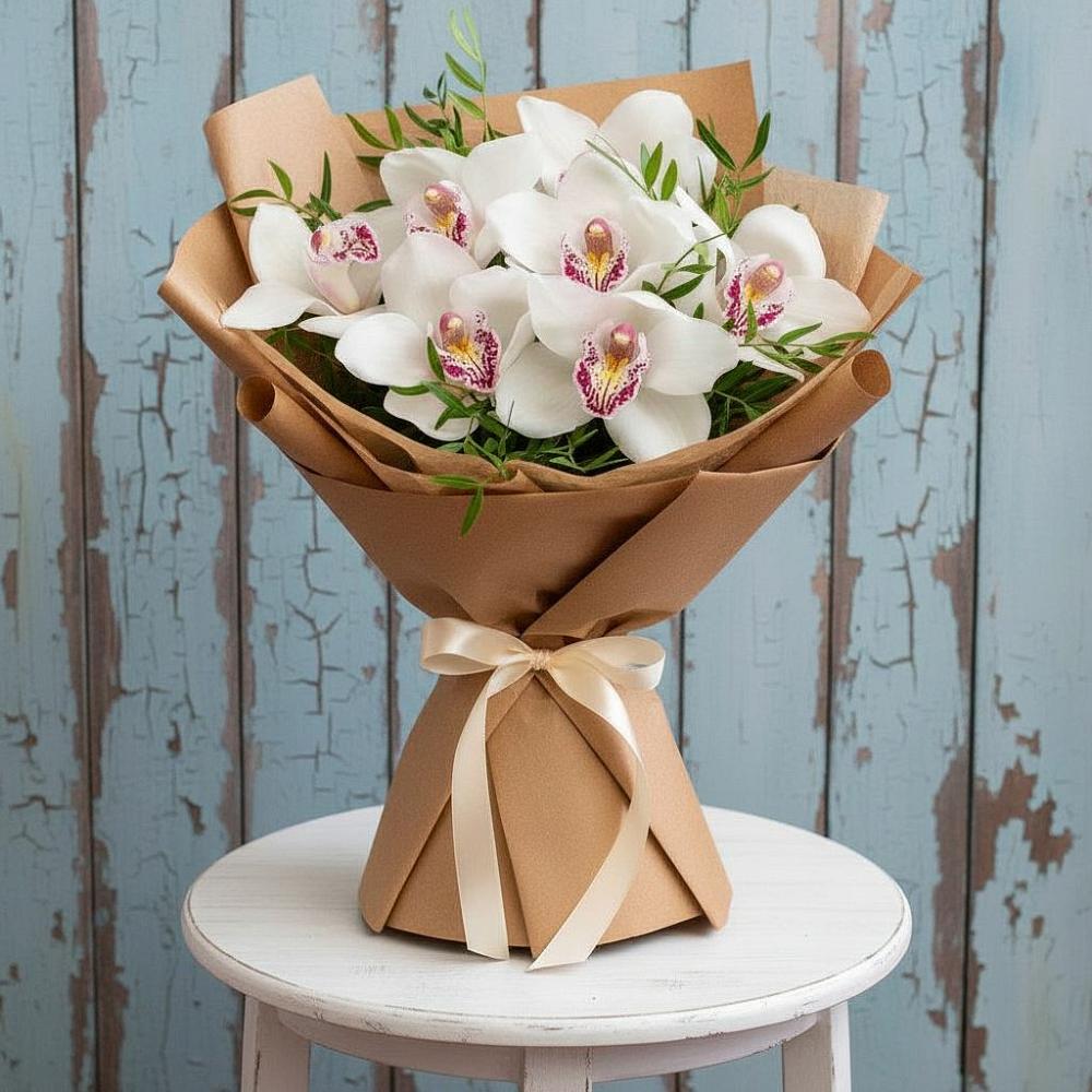 Букет цветов из: Орхидеи и Розы в Уральском