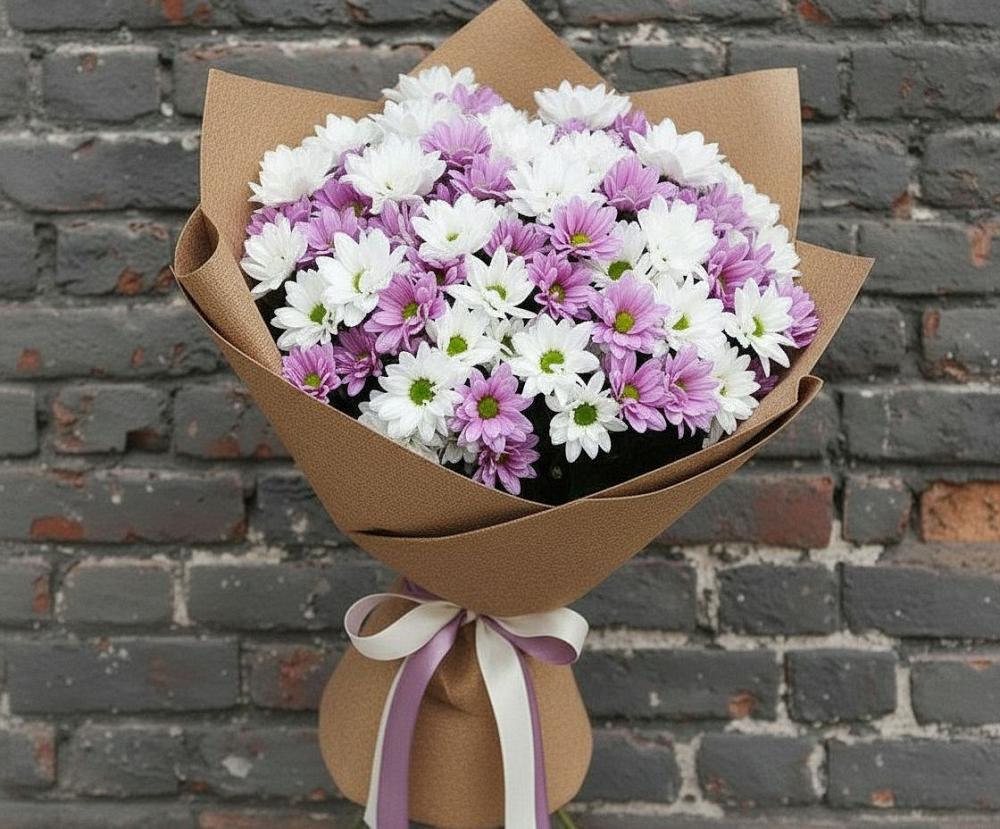 Букет цветов из: Хризантемы в Уральском