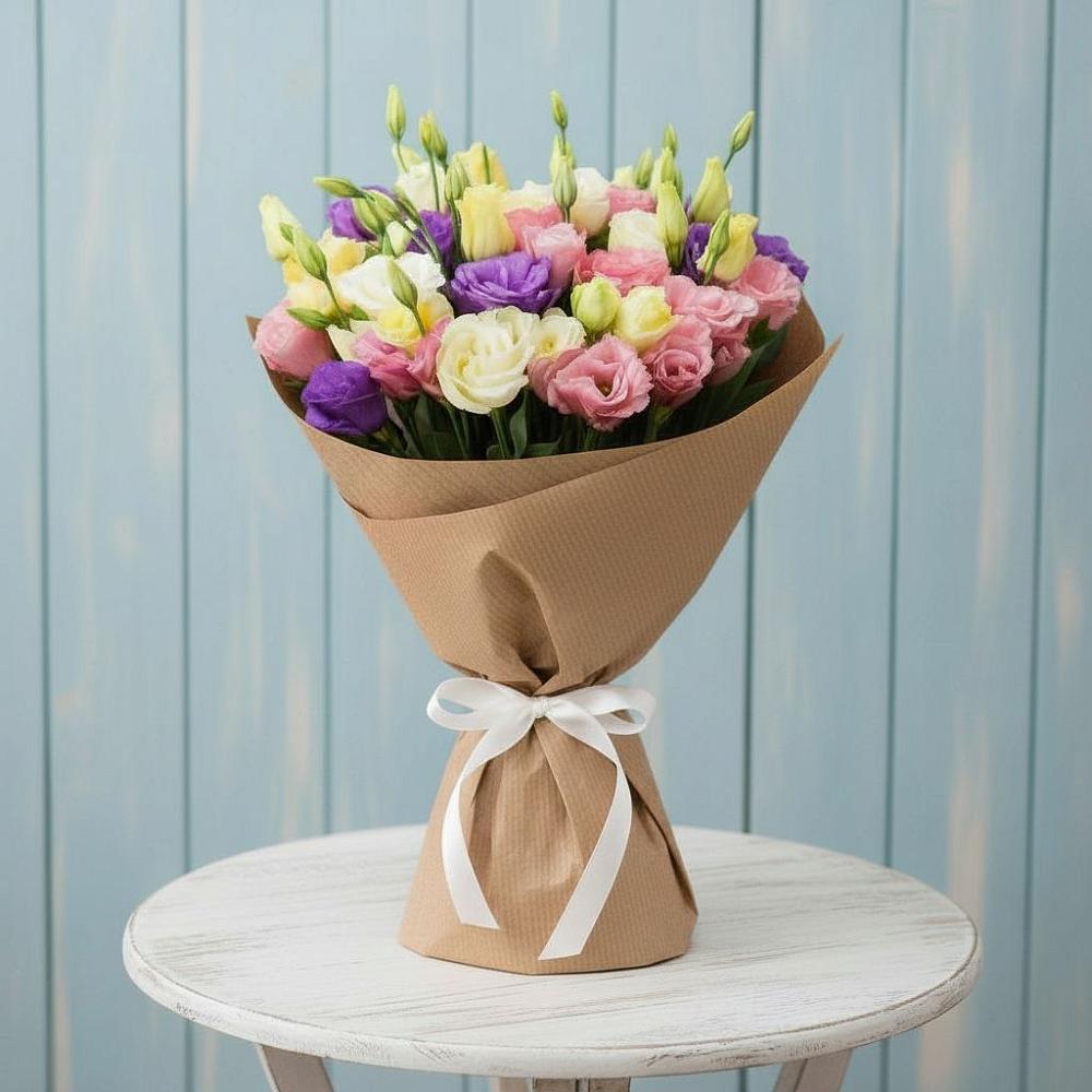 Букет цветов из: Лизиантусы в Уральском