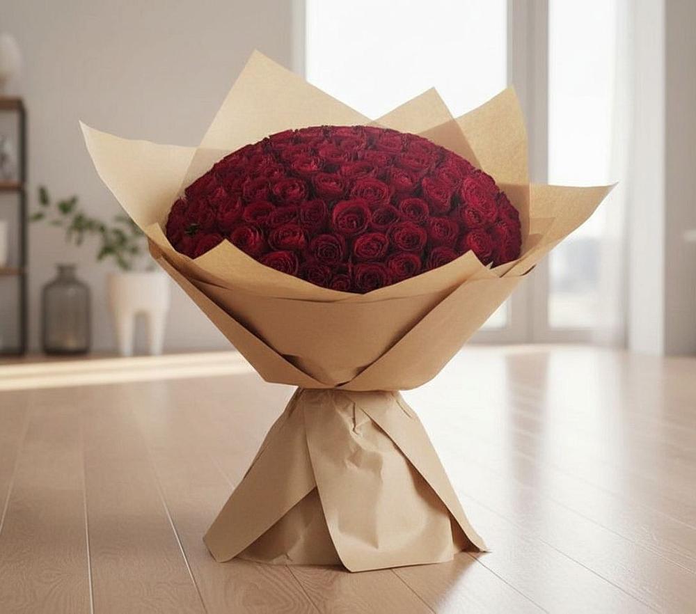 Букет 101 Красная роза в Уральском