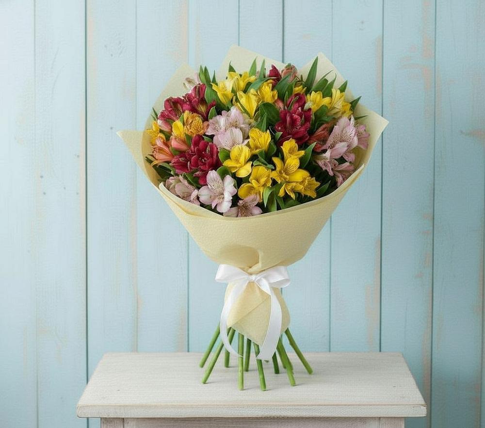 Букет цветов из: Альстромерии в Уральском