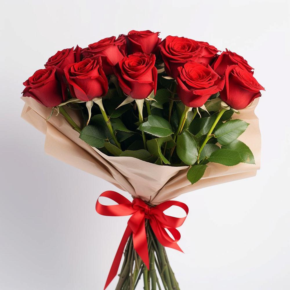 Букет 11 Красных роз Эдлесс Лав в Уральском