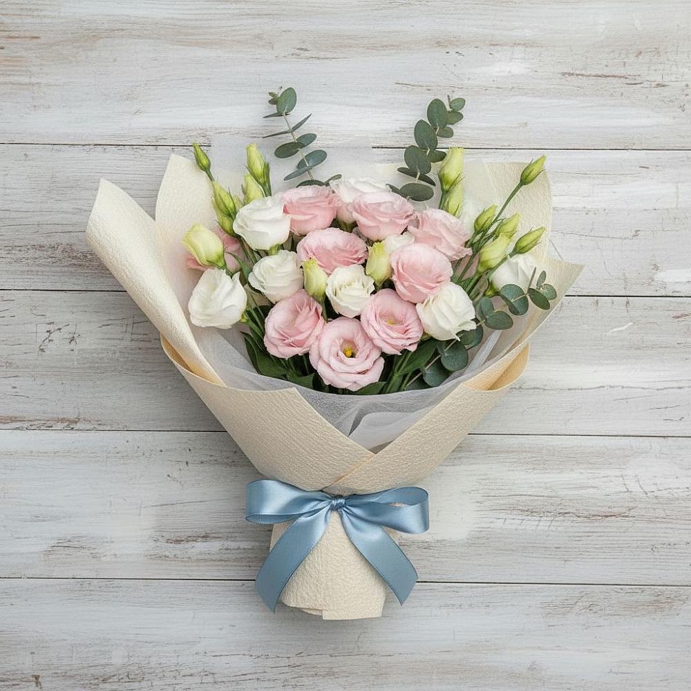 Букет цветов из: Лизиантусы в Уральском